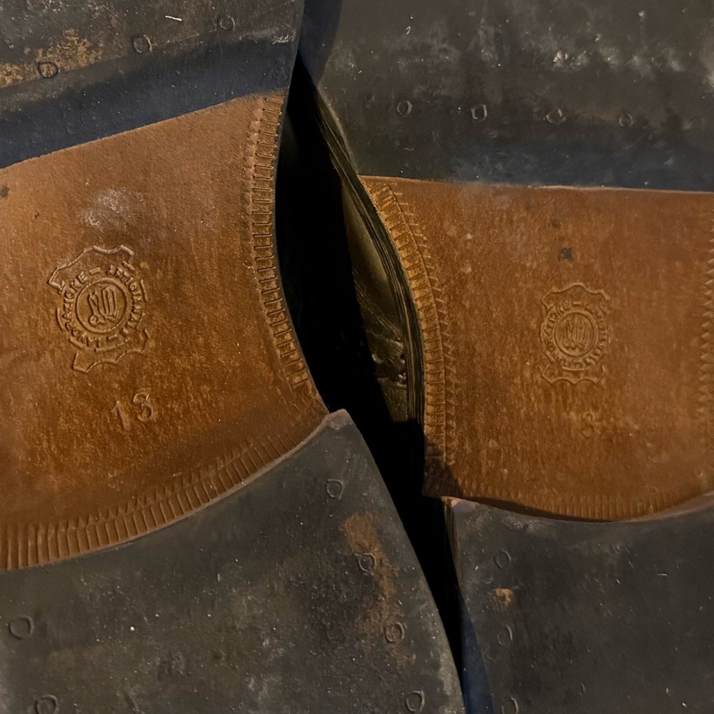 Classic Grey Leather and Suede Brogue Boots - Picture 4 of 4